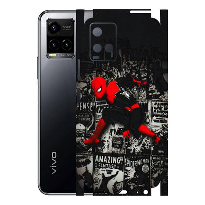 VIVO Y Series Phone Skins (All Models) - SpiderMan New - 3D Embossed Finish (L-162) Vivo Y33 S
