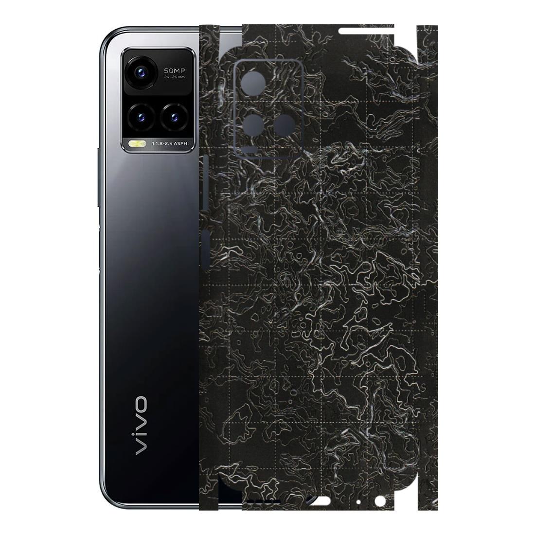VIVO Y Series Phone Skins (All Models) - Black map Texture - 3D Embossed Finish (L-201) Vivo Y33 S