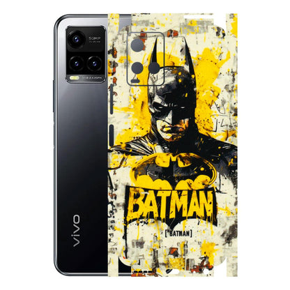 VIVO Y Series Phone Skins (All Models) - Batman Yellow BT - 3D Embossed Finish (L-304) Vivo Y33 S