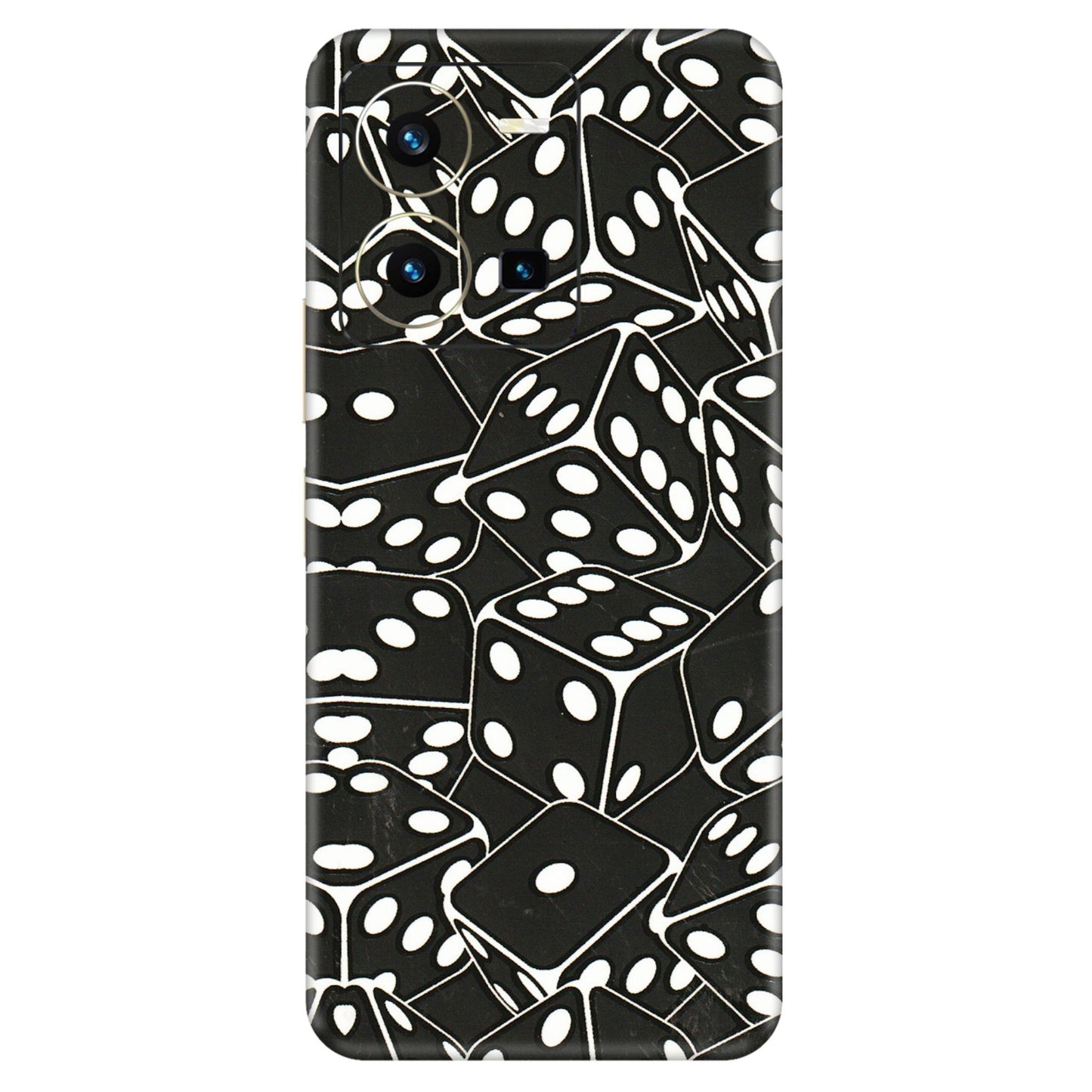 VIVO Y Series Phone Skins (All Models) - Big Black Dices - 3D Embossed Finish (L-106) Vivo Y35 2022
