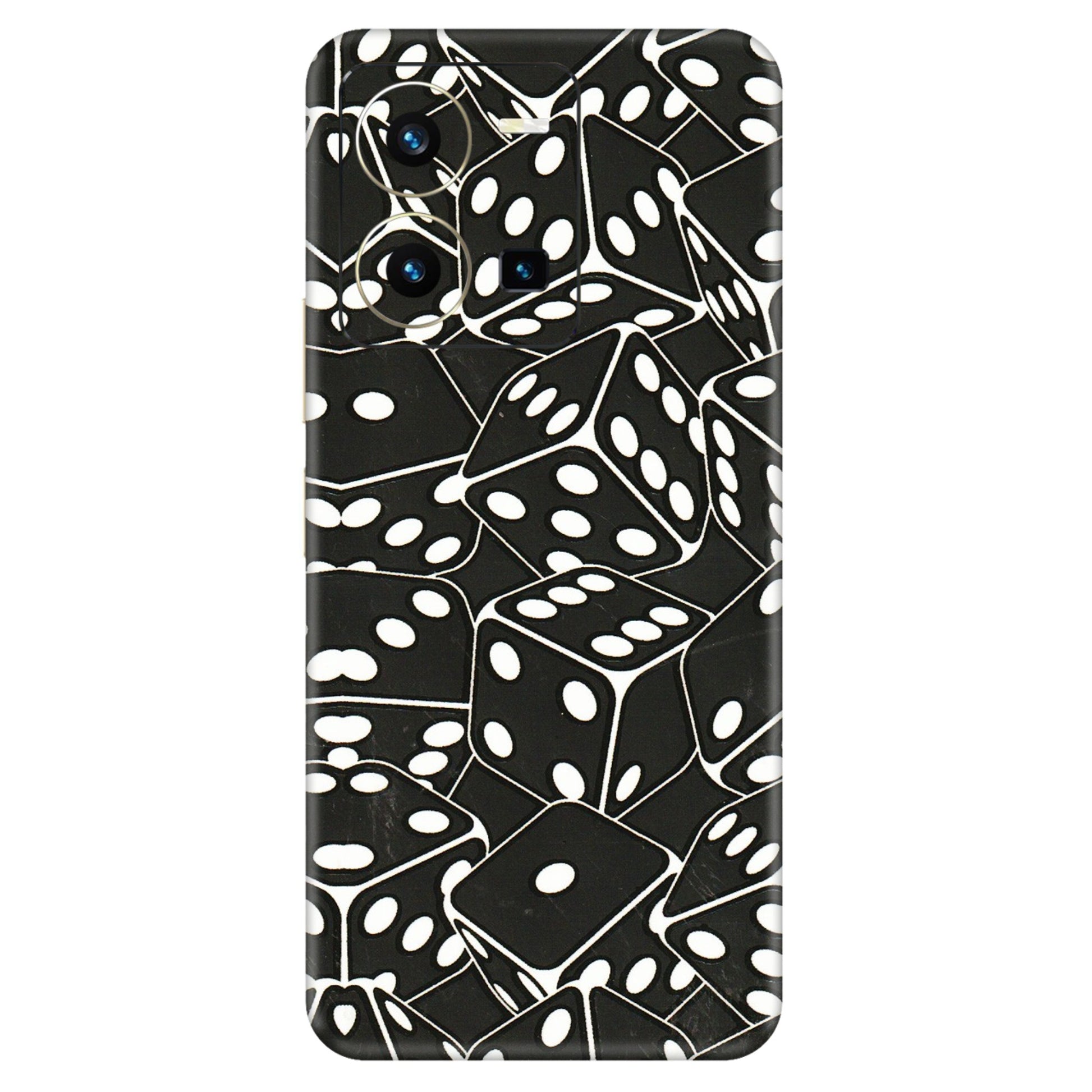 VIVO Y Series Phone Skins (All Models) - Big Black Dices - 3D Embossed Finish (L-106) Vivo Y35 2022