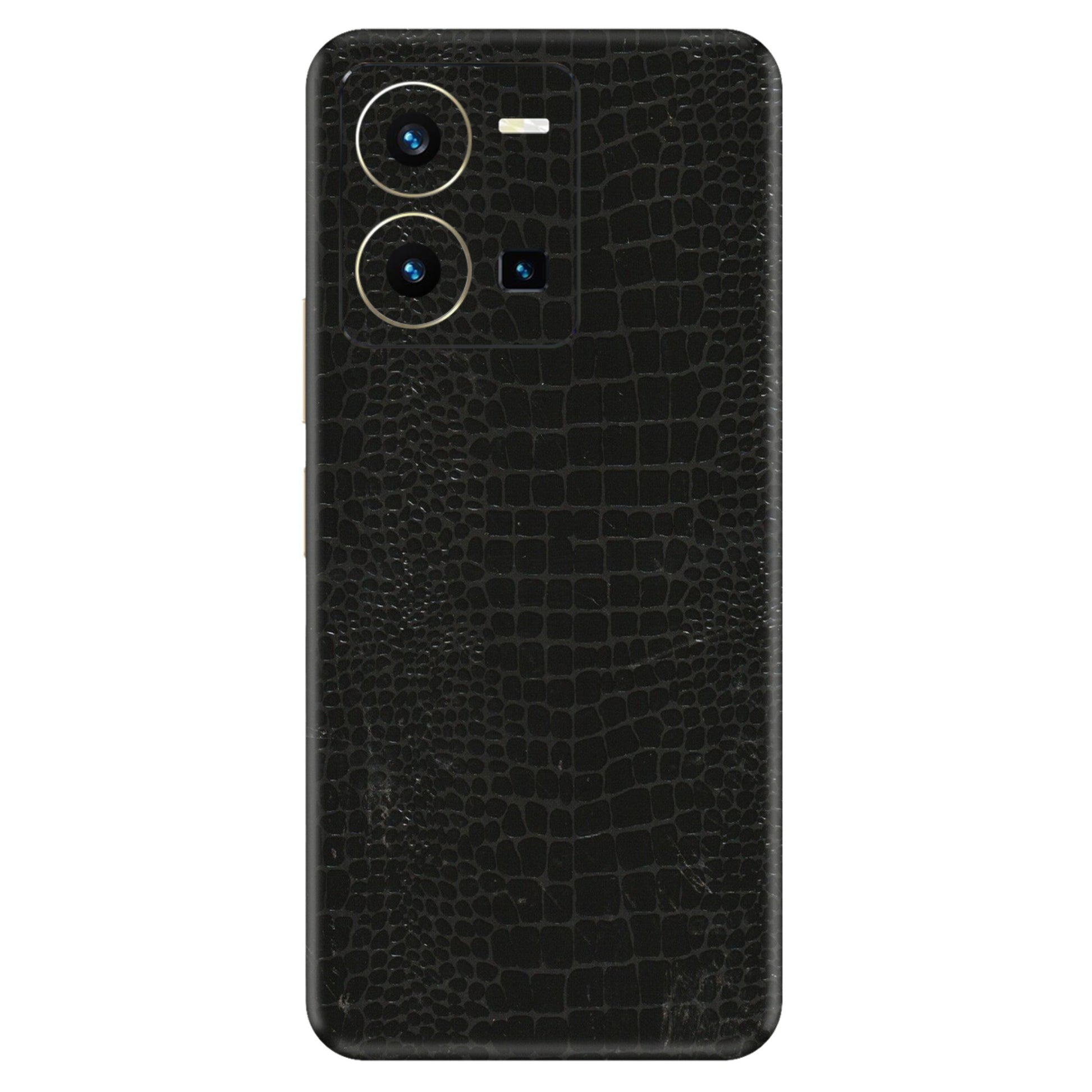 VIVO Y Series Phone Skins (All Models) - Snake Leather Black - 3D Embossed Finish (L-107) Vivo Y35 2022