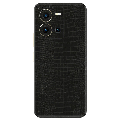VIVO Y Series Phone Skins (All Models) - Snake Leather Black - 3D Embossed Finish (L-107) Vivo Y35 2022