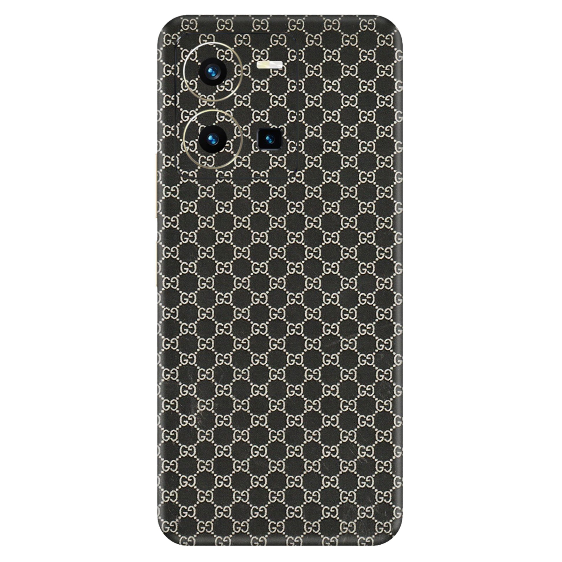 VIVO Y Series Phone Skins (All Models) - Black G Print - 3D Embossed Finish (L-109) Vivo Y35 2022