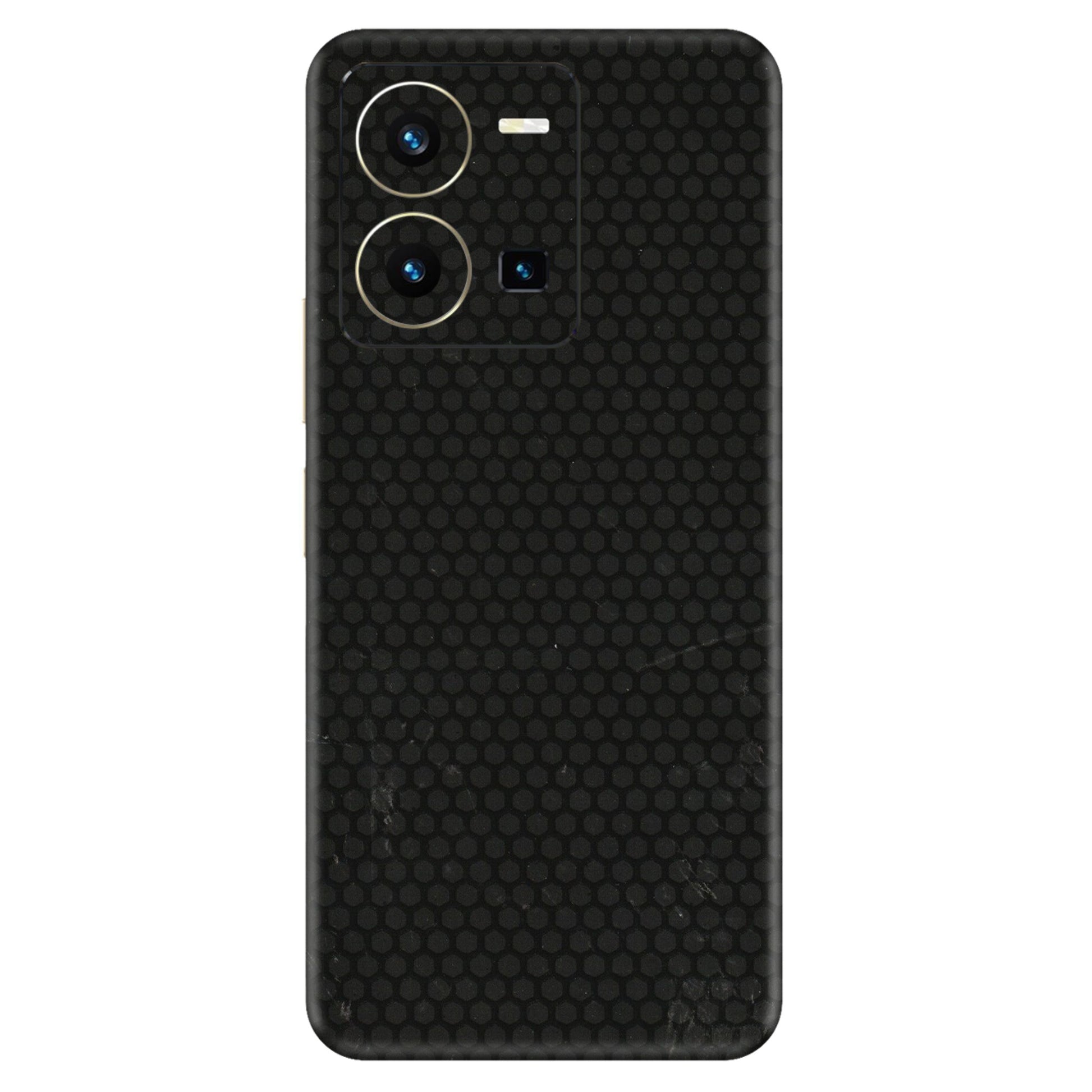 VIVO Y Series Phone Skins (All Models) - Black honeycomb - 3D Embossed Finish (L-114) Vivo Y35 2022