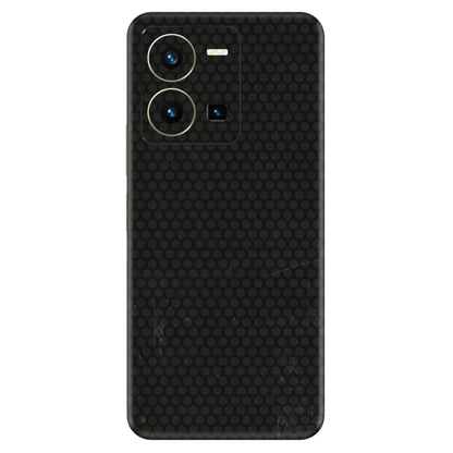 VIVO Y Series Phone Skins (All Models) - Black honeycomb - 3D Embossed Finish (L-114) Vivo Y35 2022
