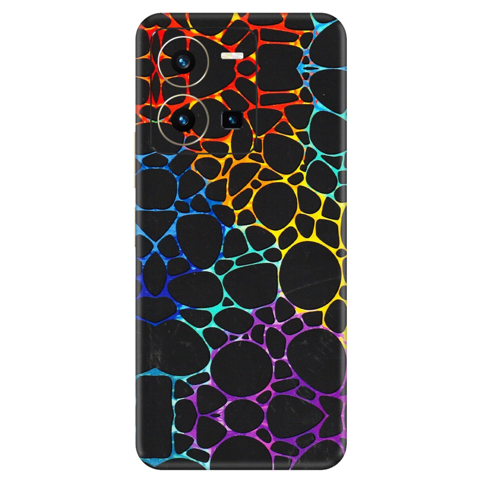 VIVO Y Series Phone Skins (All Models) - Abstract Art MultiColour - 3D Embossed Finish (L-133) Vivo Y35 2022