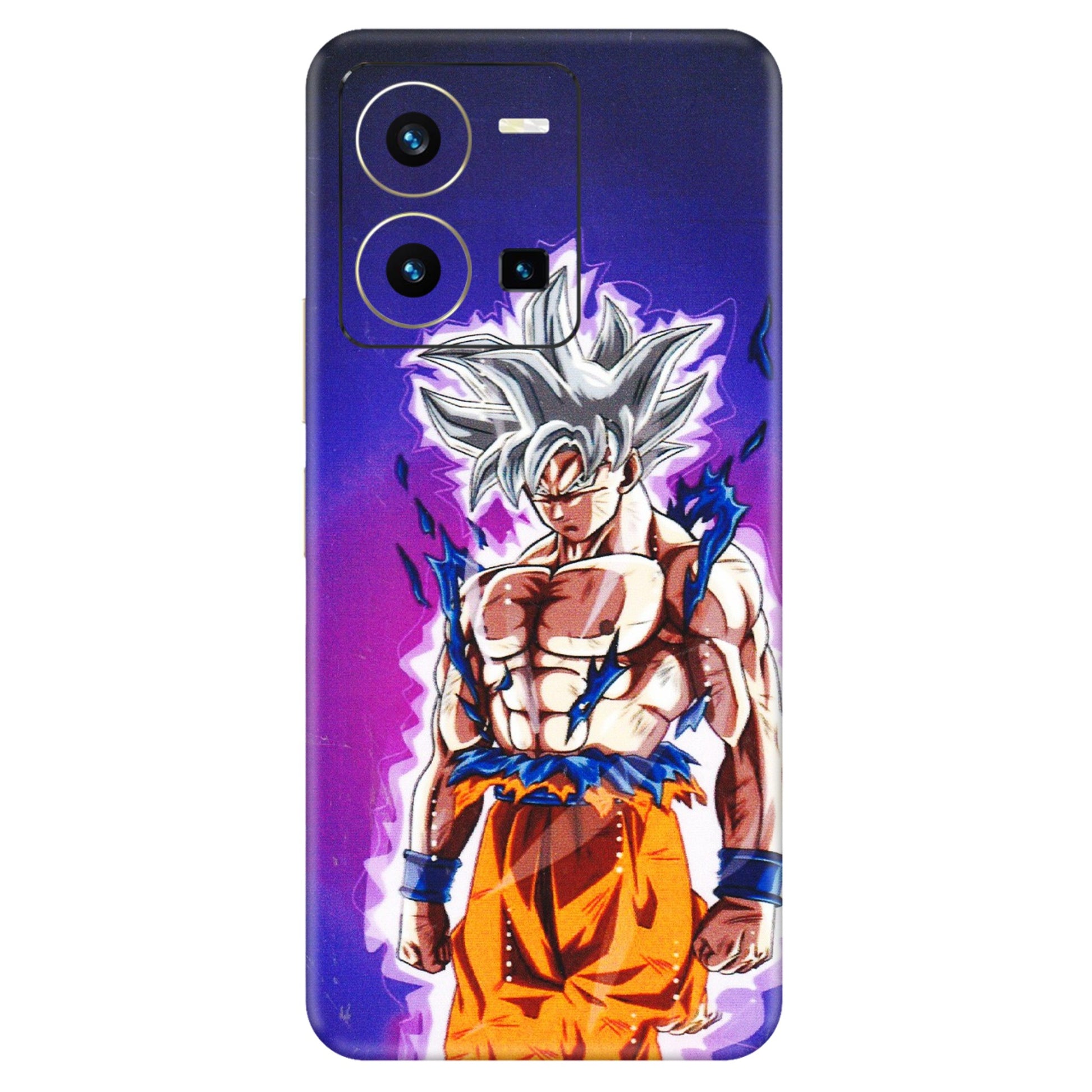 VIVO Y Series Phone Skins (All Models) - Goku Purple Anime - 3D Embossed Finish (L-147) Vivo Y35 2022