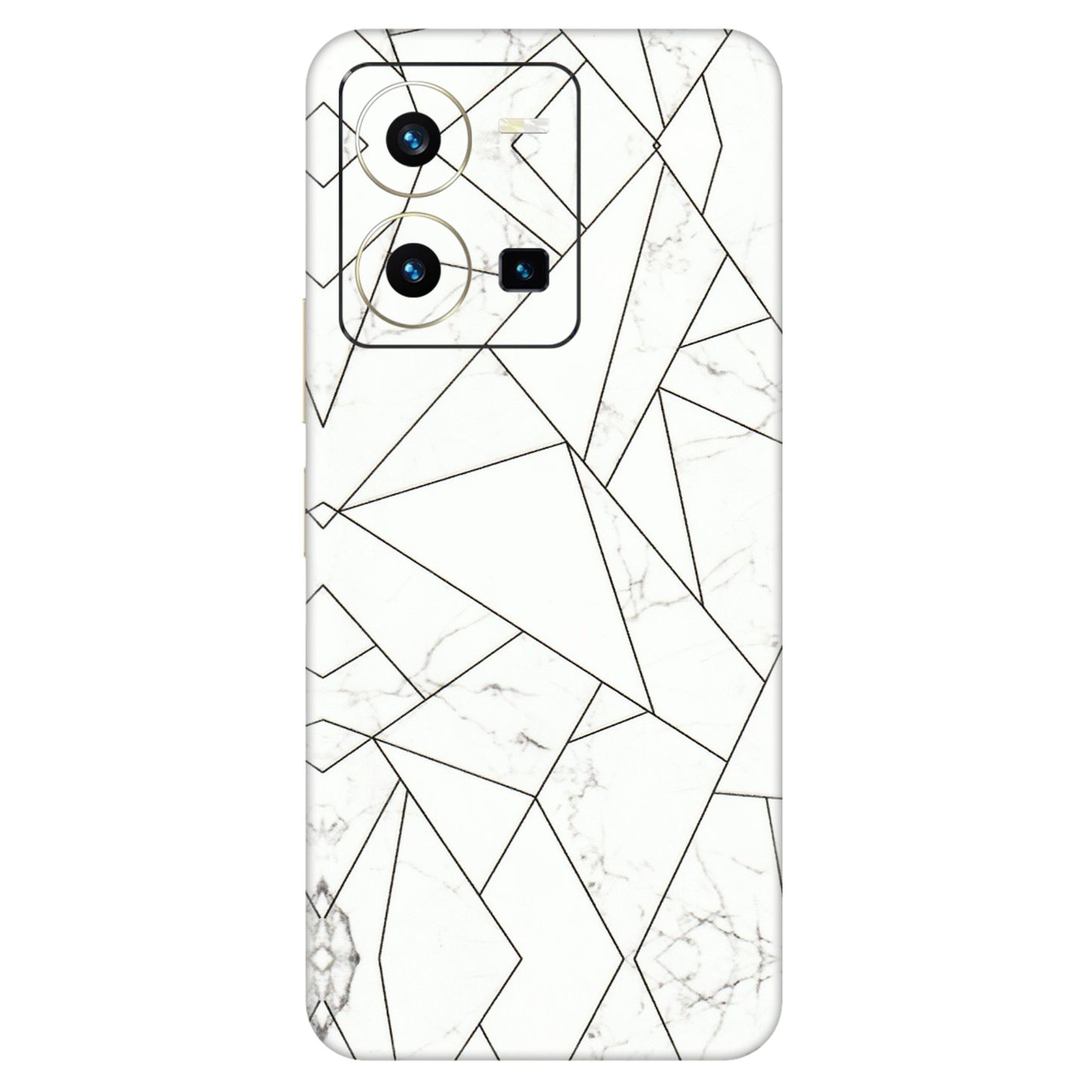 VIVO Y Series Phone Skins (All Models) - Luxury White Marble Effect - 3D Embossed Finish (L-168) Vivo Y35 2022