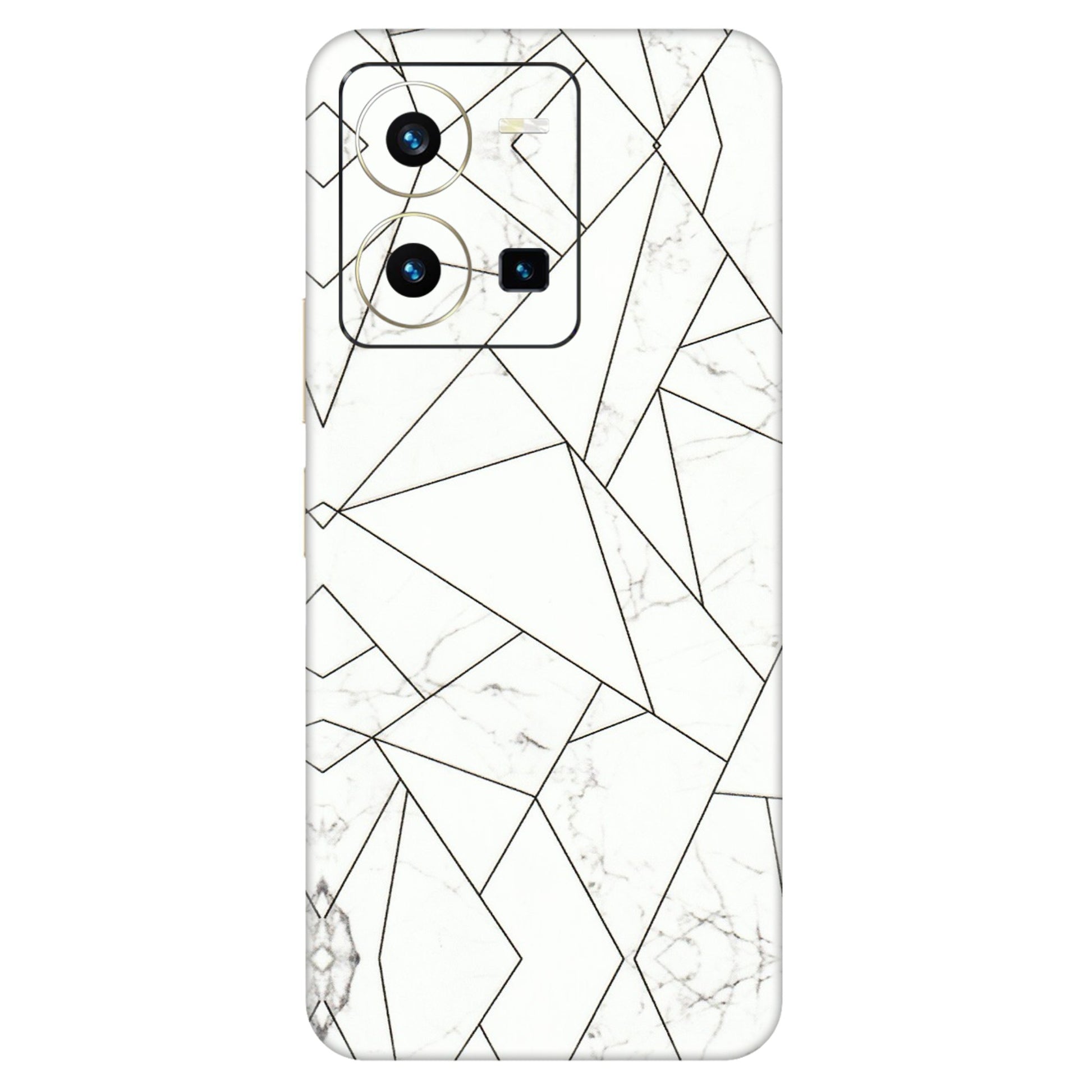 VIVO Y Series Phone Skins (All Models) - Luxury White Marble Effect - 3D Embossed Finish (L-168) Vivo Y35 2022