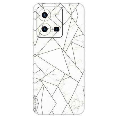 VIVO Y Series Phone Skins (All Models) - Luxury White Marble Effect - 3D Embossed Finish (L-168) Vivo Y35 2022