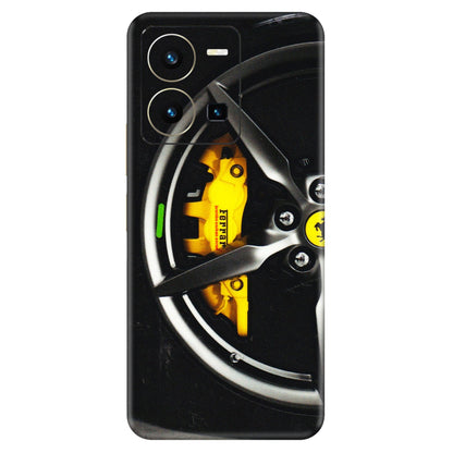 VIVO Y Series Phone Skins (All Models) - Ferrari Wheel Alloy - 3D Embossed Finish (L-173) Vivo Y35 2022