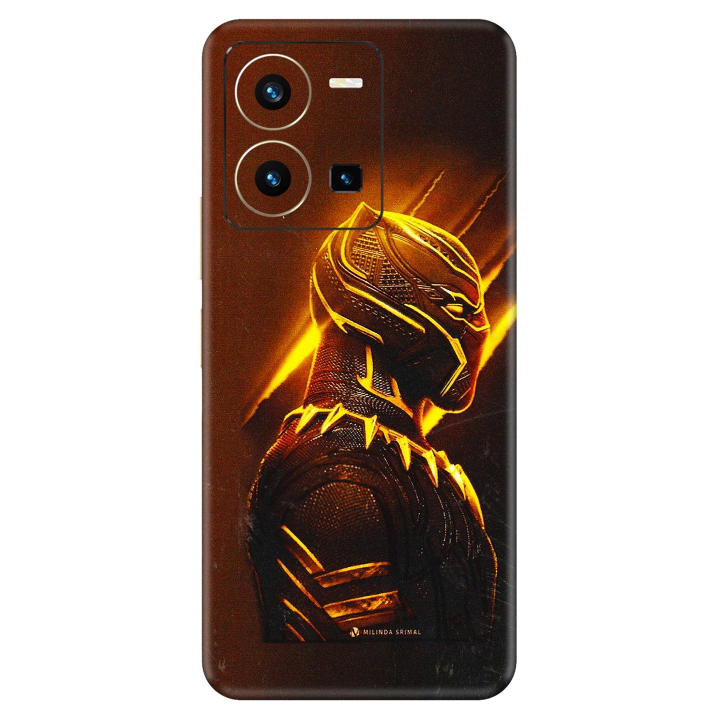 VIVO Y Series Phone Skins (All Models) - Gold Black Panther - 3D Embossed Finish (L-181) Vivo Y35 2022