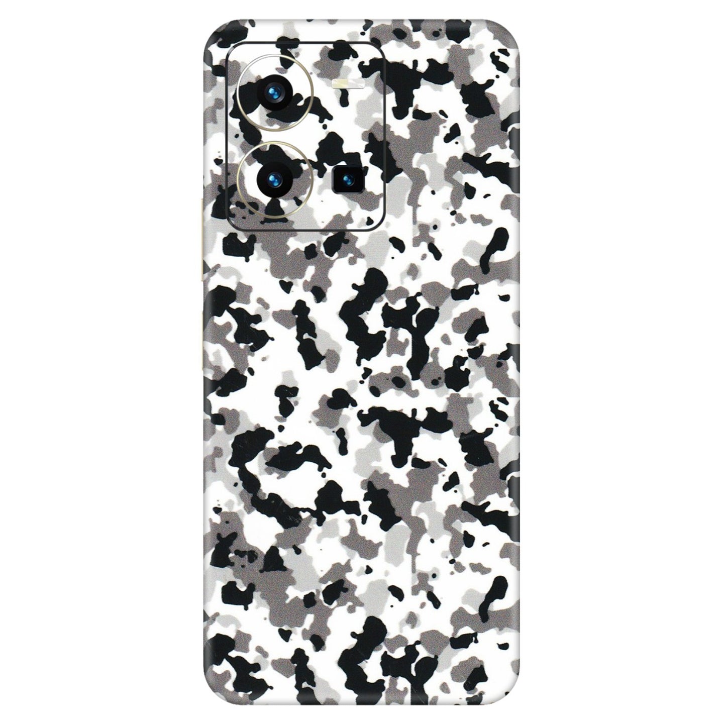 VIVO Y Series Phone Skins (All Models) - White Black Camouflage - 3D Embossed Finish (L-18) Vivo Y35 2022