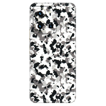VIVO Y Series Phone Skins (All Models) - White Black Camouflage - 3D Embossed Finish (L-18) Vivo Y35 2022