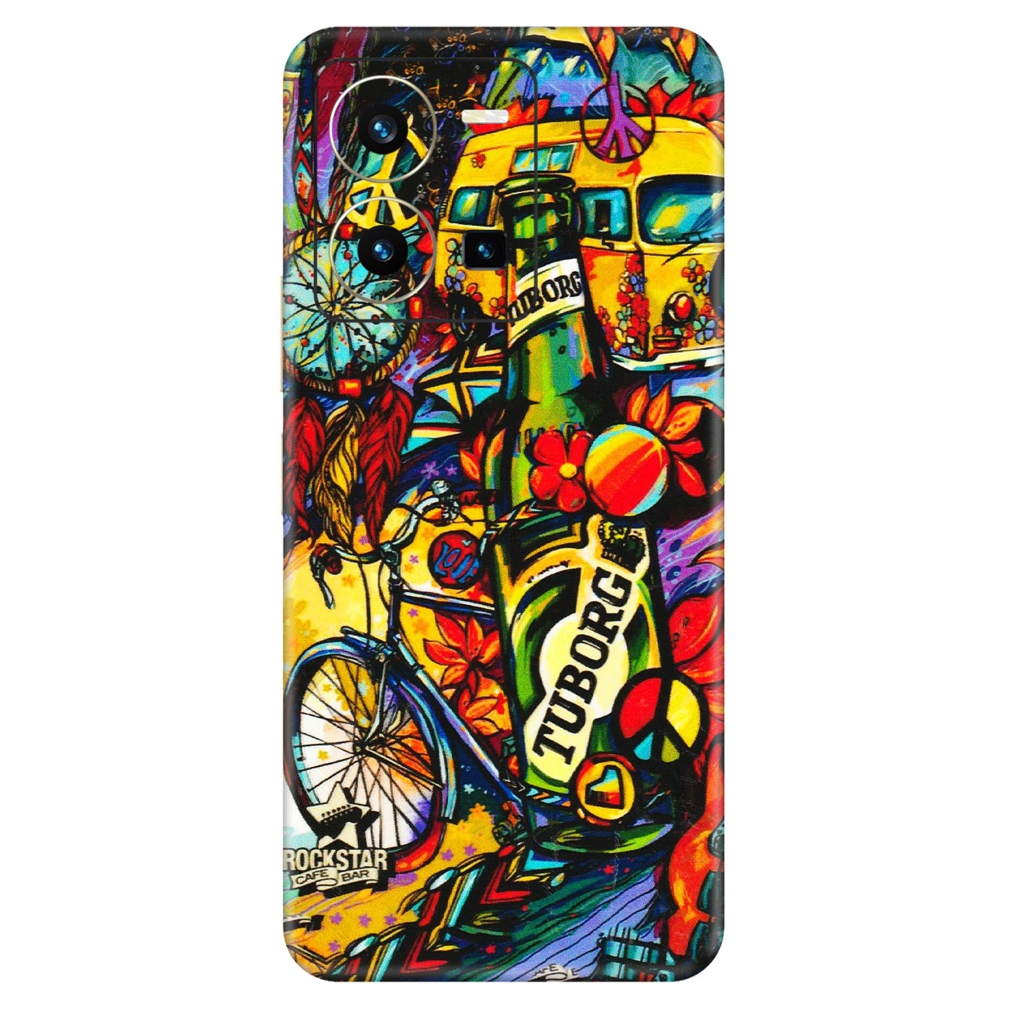 VIVO Y Series Phone Skins (All Models) - Cool Beer Bottle - 3D Embossed Finish (L-193) Vivo Y35 2022