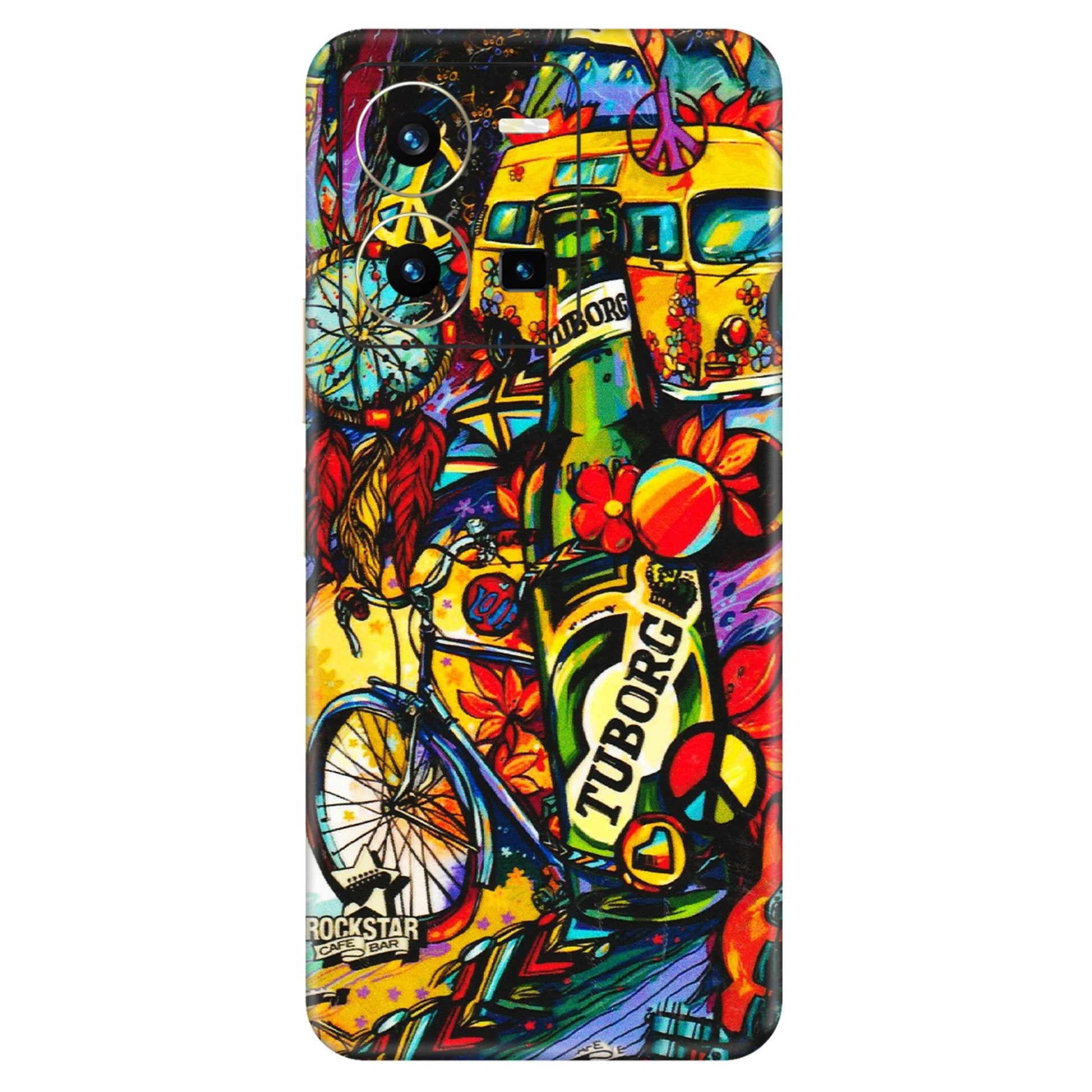VIVO Y Series Phone Skins (All Models) - Cool Beer Bottle - 3D Embossed Finish (L-193) Vivo Y35 2022