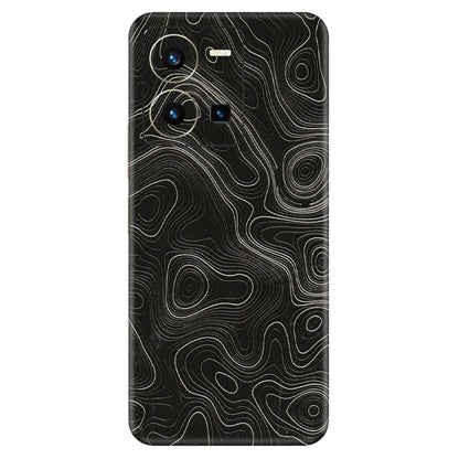 VIVO Y Series Phone Skins (All Models) - Black Swirl - 3D Embossed Finish (L-196) Vivo Y35 2022