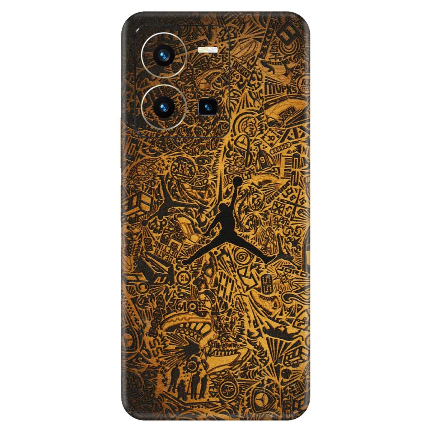 VIVO Y Series Phone Skins (All Models) - Premium Gold Basketball Player - 3D Embossed Finish (L-236) Vivo Y35 2022