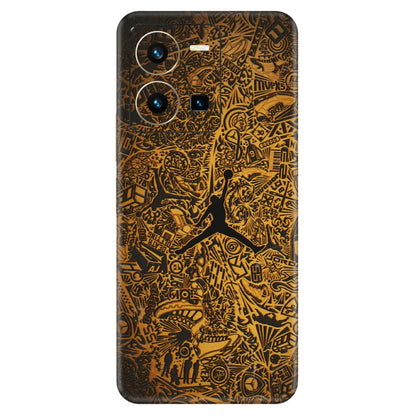 VIVO Y Series Phone Skins (All Models) - Premium Gold Basketball Player - 3D Embossed Finish (L-236) Vivo Y35 2022