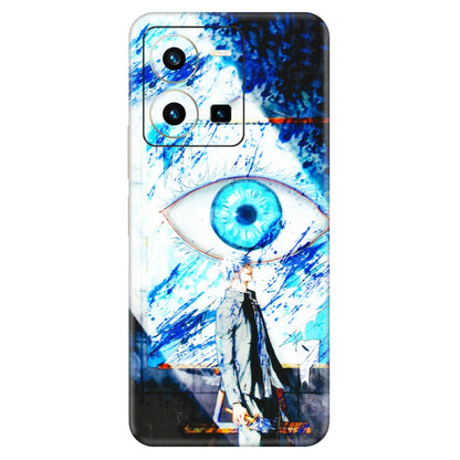 VIVO Y Series Phone Skins (All Models) - Gojo Satoru evil eye - 3D Embossed Finish (L-239) Vivo Y35 2022