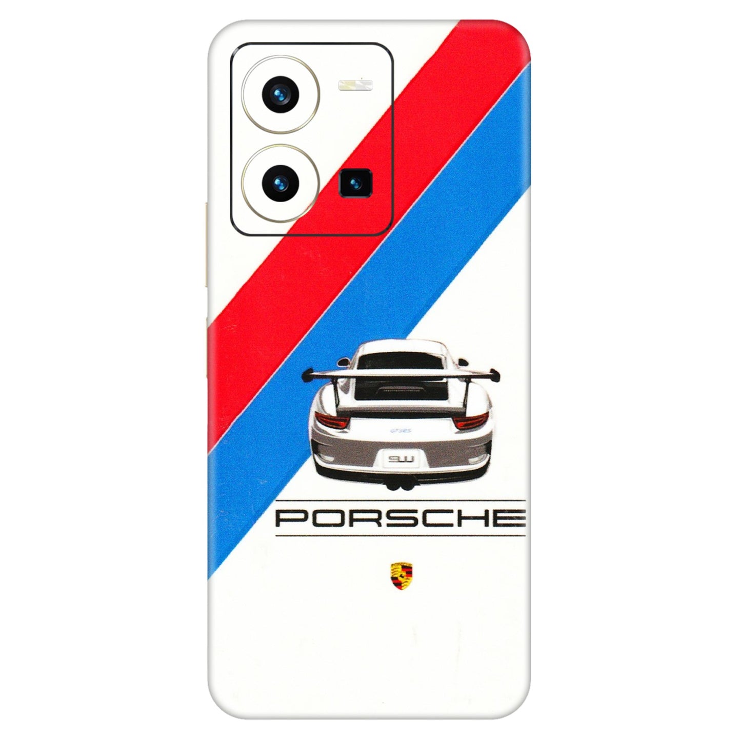 VIVO Y Series Phone Skins (All Models) - Porche Car Sober Logo - 3D Embossed Finish (L-248) Vivo Y35 2022