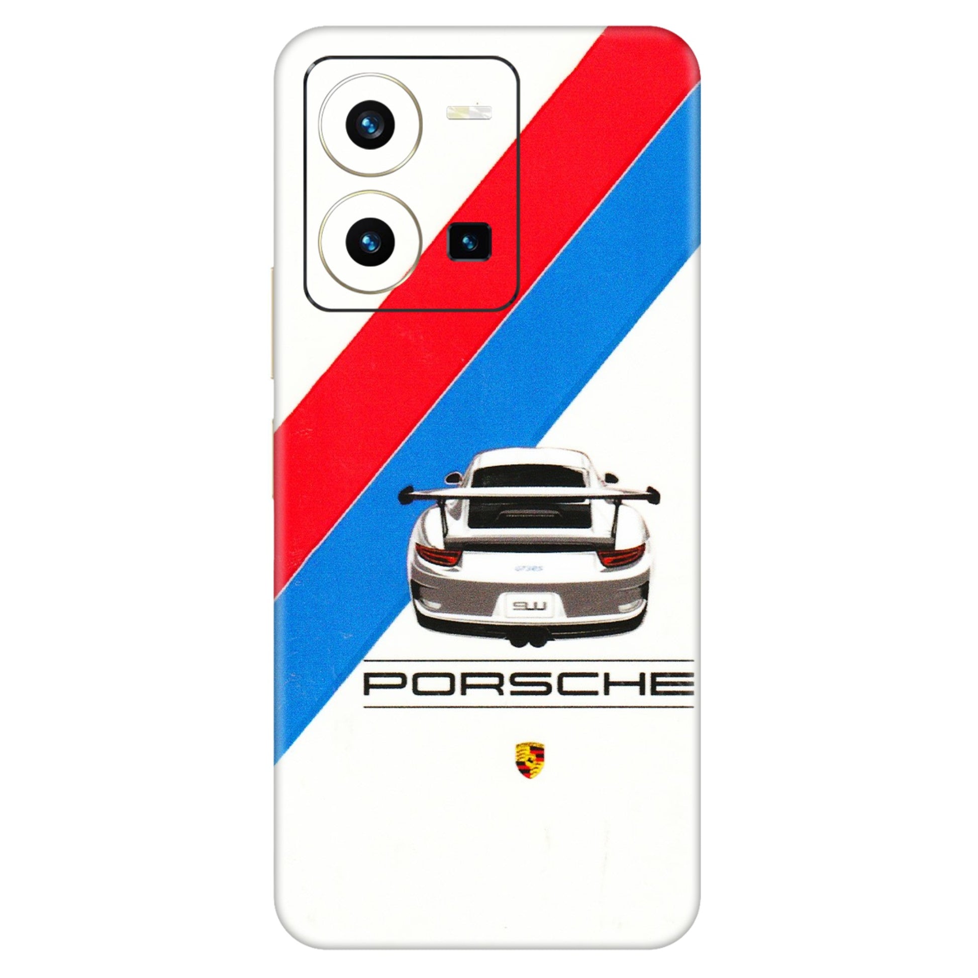 VIVO Y Series Phone Skins (All Models) - Porche Car Sober Logo - 3D Embossed Finish (L-248) Vivo Y35 2022