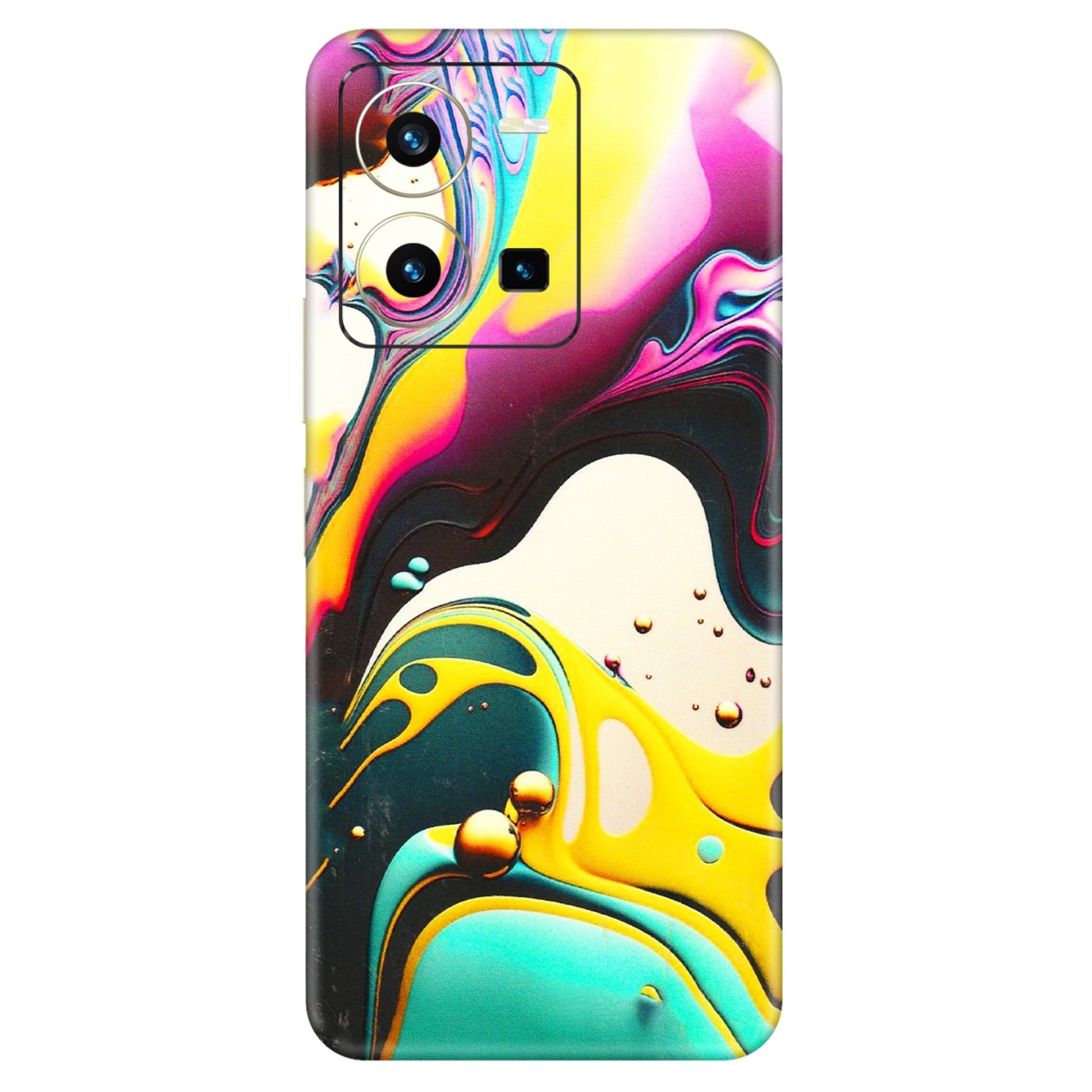 VIVO Y Series Phone Skins (All Models) - Multicolor Abstract pattern - 3D Embossed Finish (L-254) Vivo Y35 2022