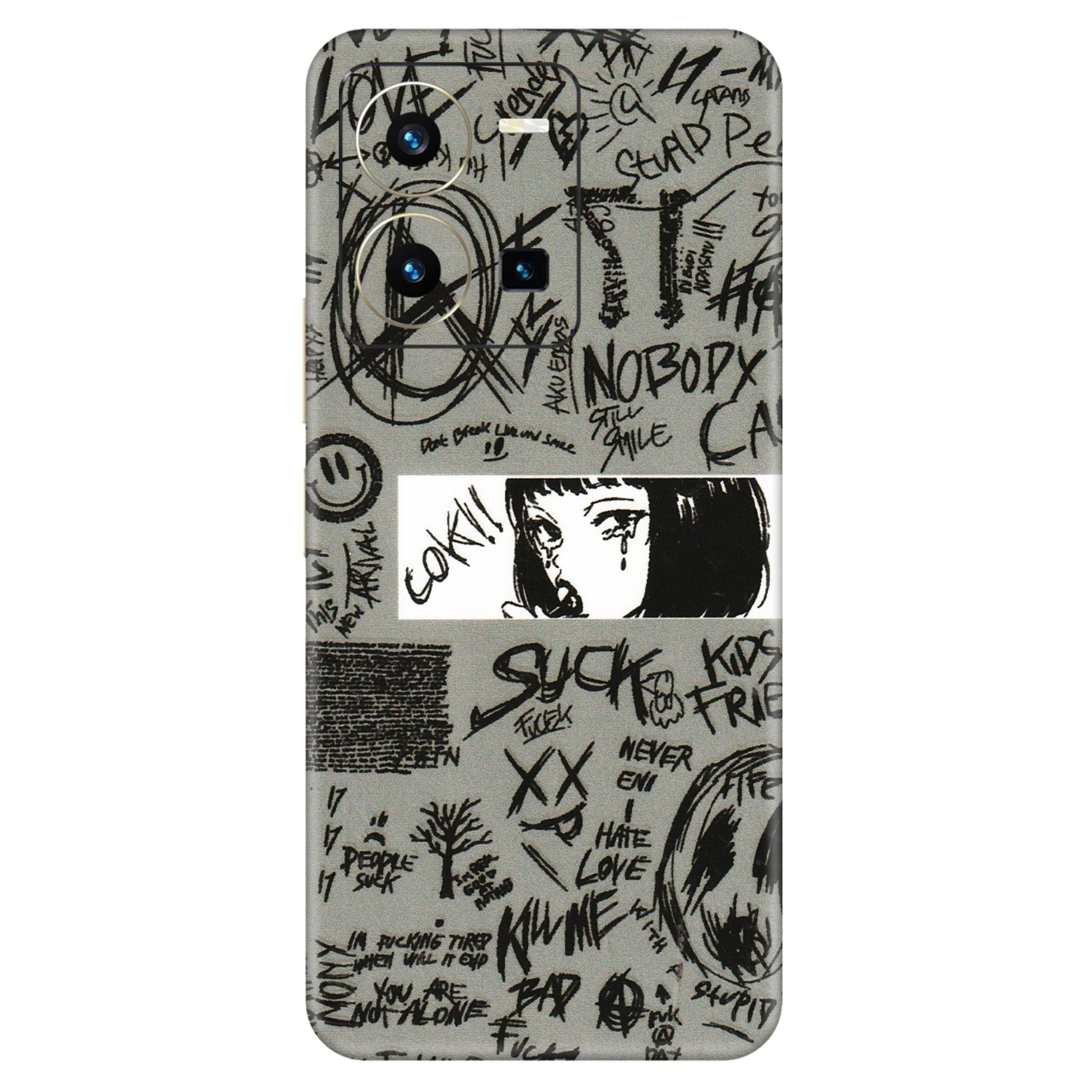 VIVO Y Series Phone Skins (All Models) - Never Have Love Anime - 3D Embossed Finish (L-260) Vivo Y35 2022
