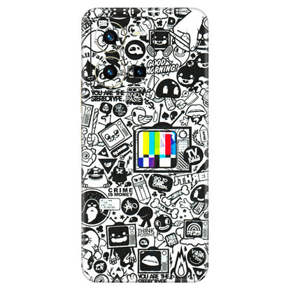 VIVO Y Series Phone Skins (All Models) - Doodles Positive Art - 3D Embossed Finish (L-263) Vivo Y35 2022