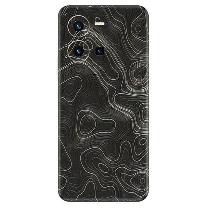 VIVO Y Series Phone Skins (All Models) - Abstract White Line Map - 3D Embossed Finish (L-269) Vivo Y35 2022