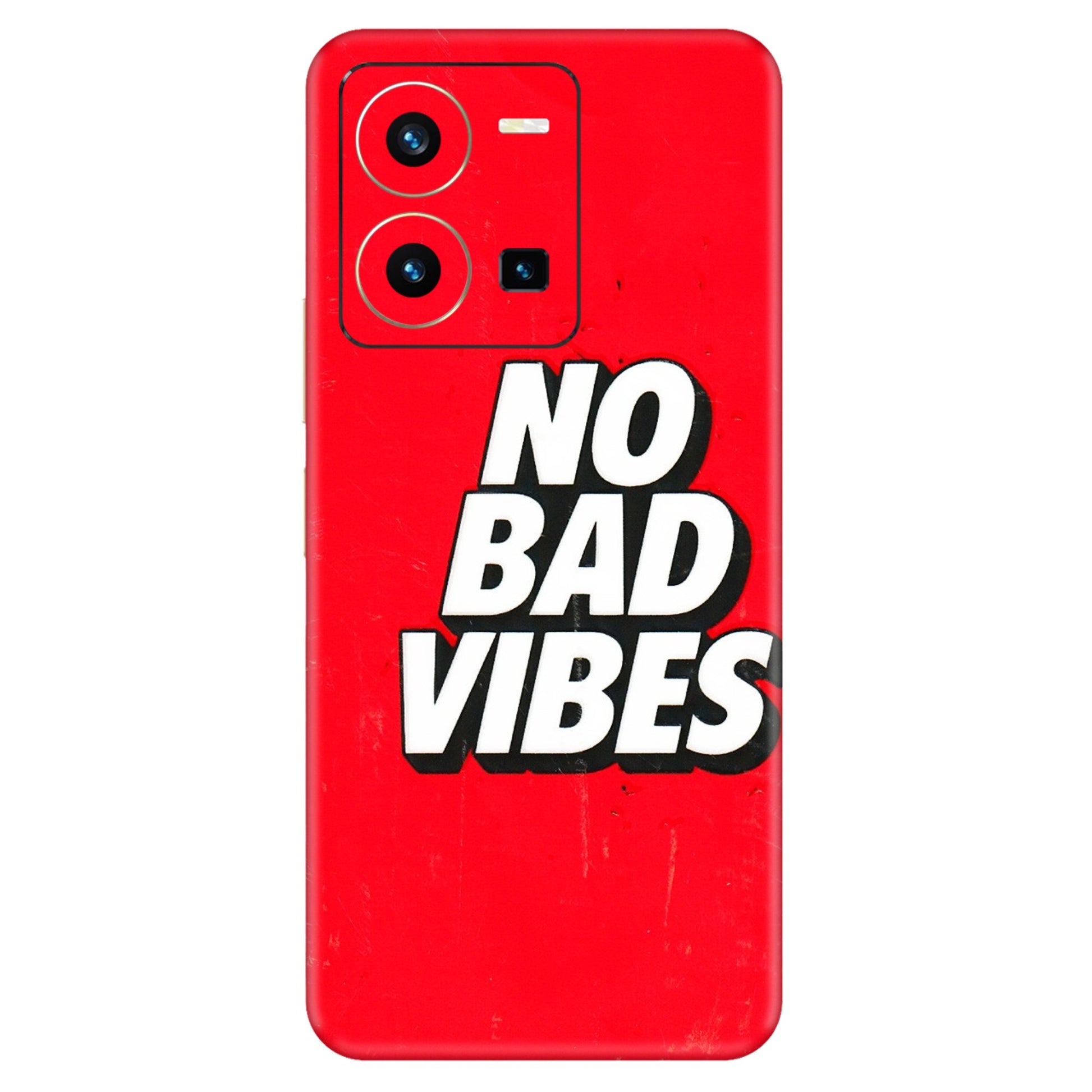 VIVO Y Series Phone Skins (All Models) - No Bad Vibes - 3D Embossed Finish (L-280) Vivo Y35 2022