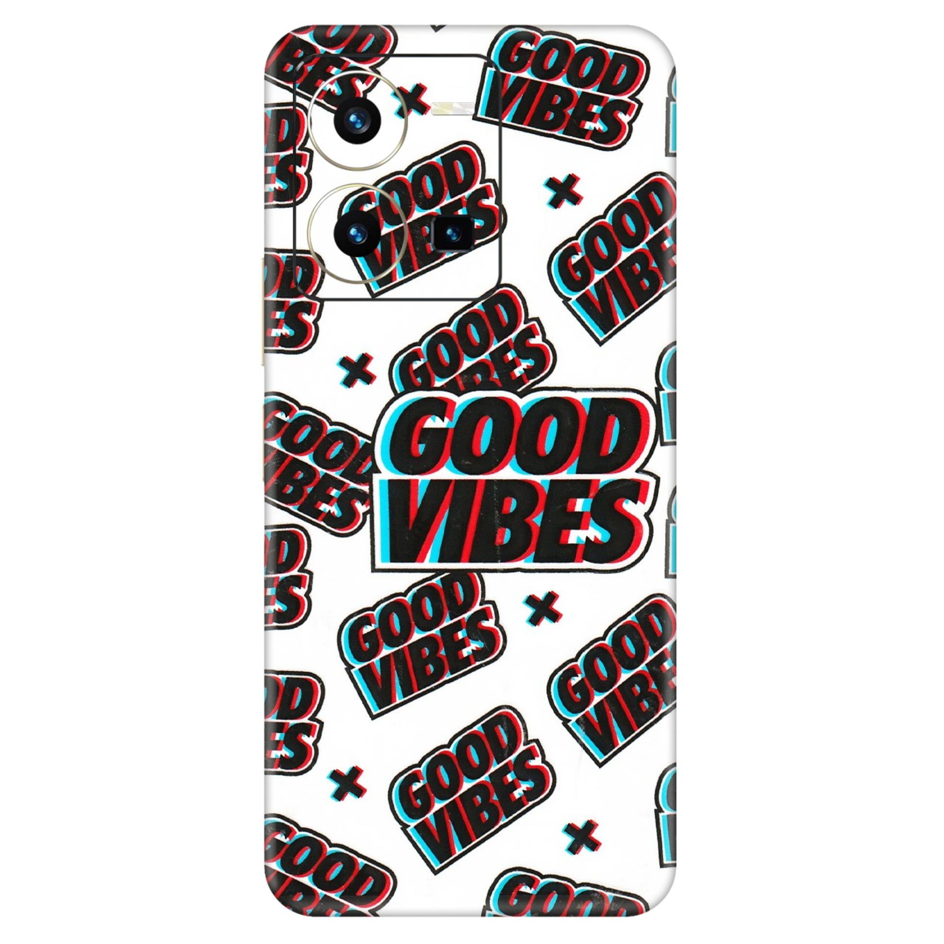 VIVO Y Series Phone Skins (All Models) - Good Vibes - 3D Embossed Finish (L-282) Vivo Y35 2022