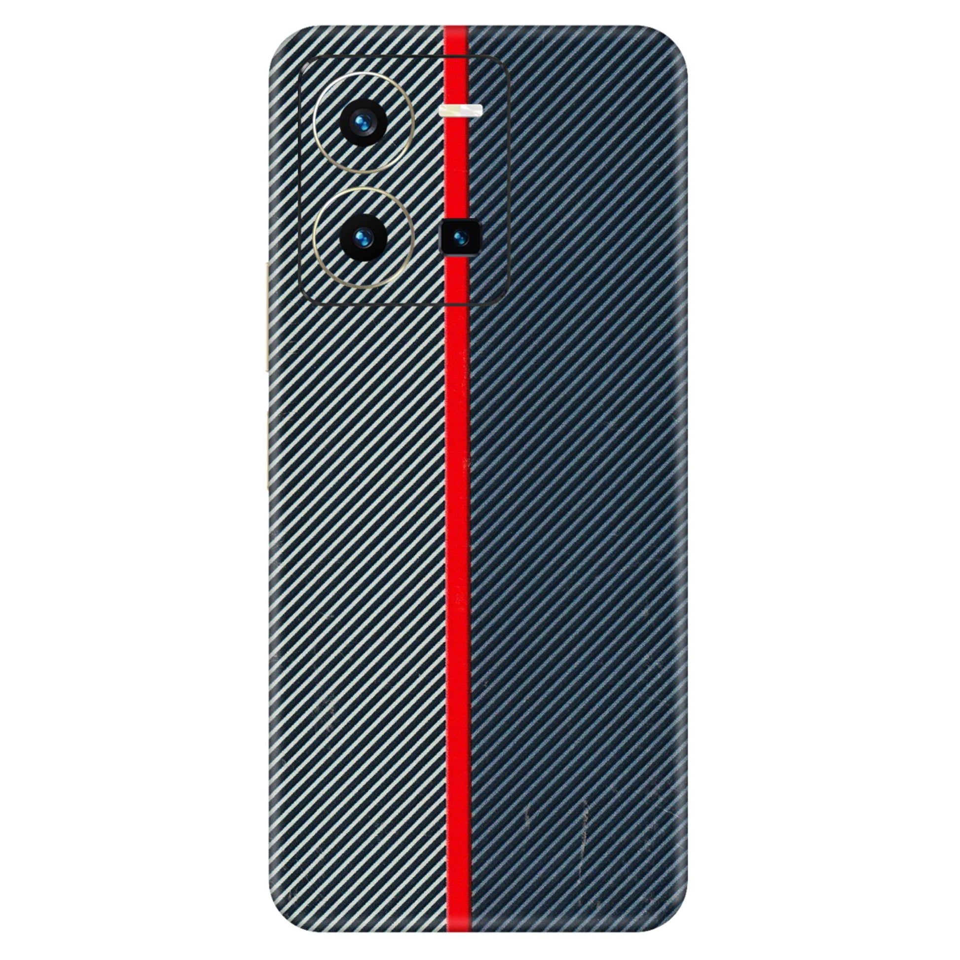 VIVO Y Series Phone Skins (All Models) - Blue Sober Lines - 3D Embossed Finish (L-305) Vivo Y35 2022