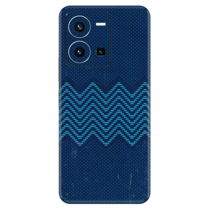 VIVO Y Series Phone Skins (All Models) - Blue Sober Waves - 3D Embossed Finish (L-306) Vivo Y35 2022