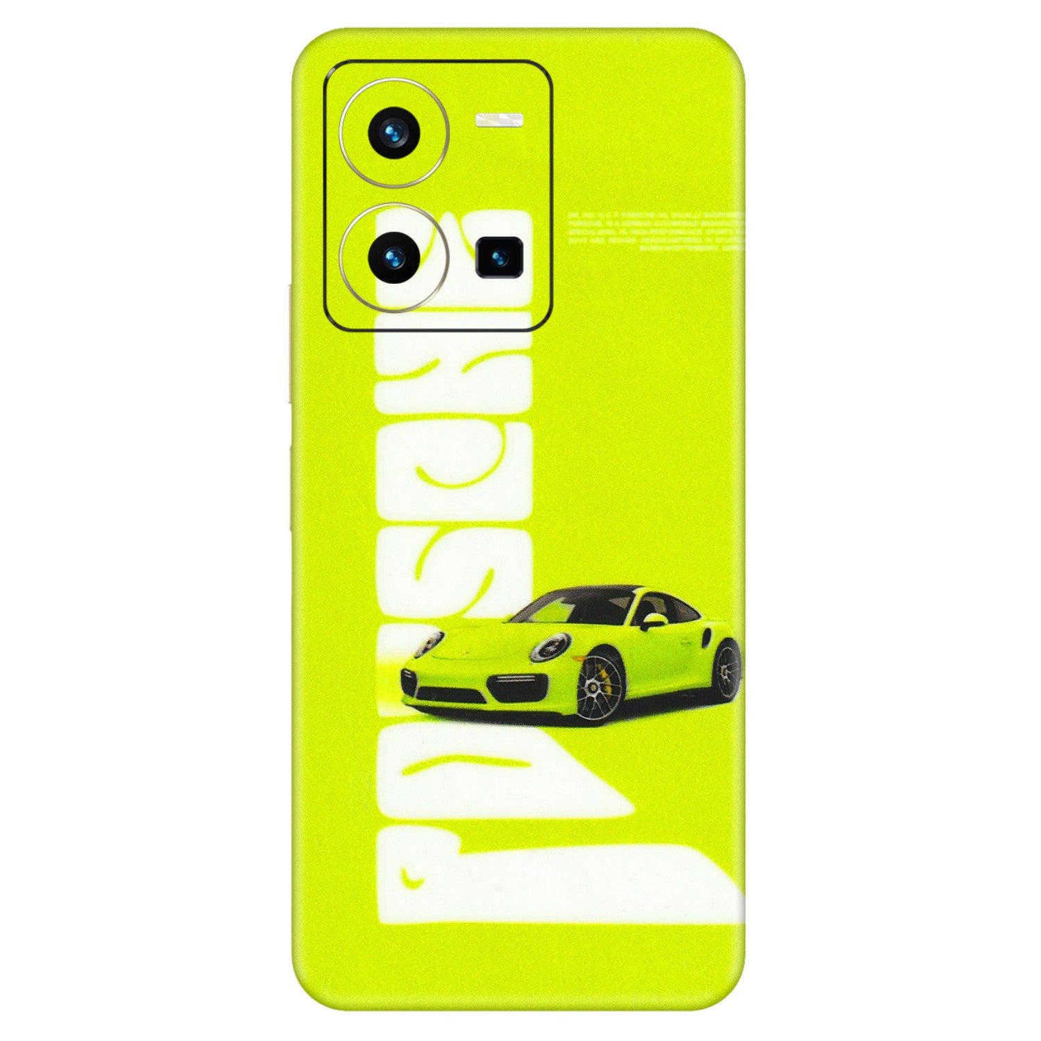 VIVO Y Series Phone Skins (All Models) - Lime Green Porche - 3D Embossed Finish (L-30) Vivo Y35 2022