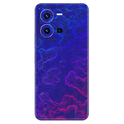 VIVO Y Series Phone Skins (All Models) - Purple Ripples Swirl - 3D Embossed Finish (L-314) Vivo Y35 2022