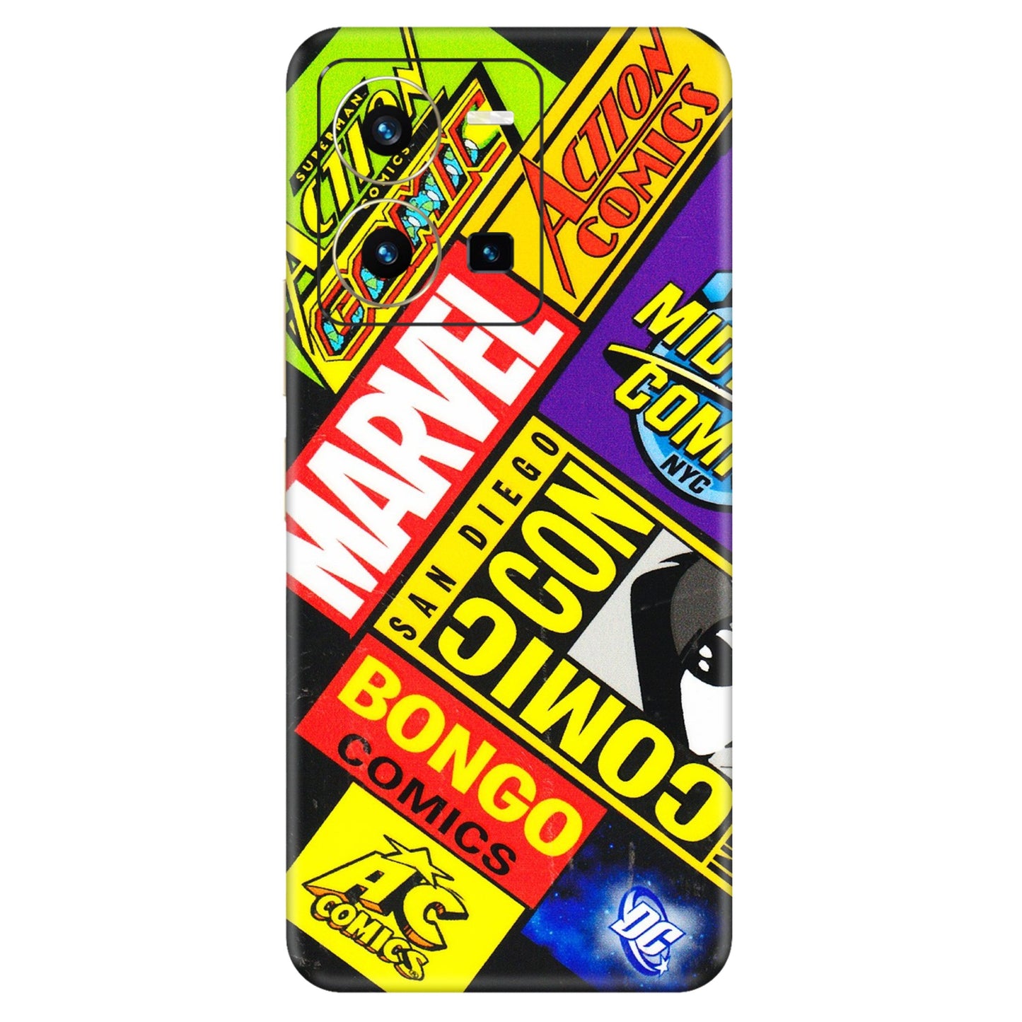 VIVO Y Series Phone Skins (All Models) - Bongo Comic Con - 3D Embossed Finish (L-325) Vivo Y35 2022