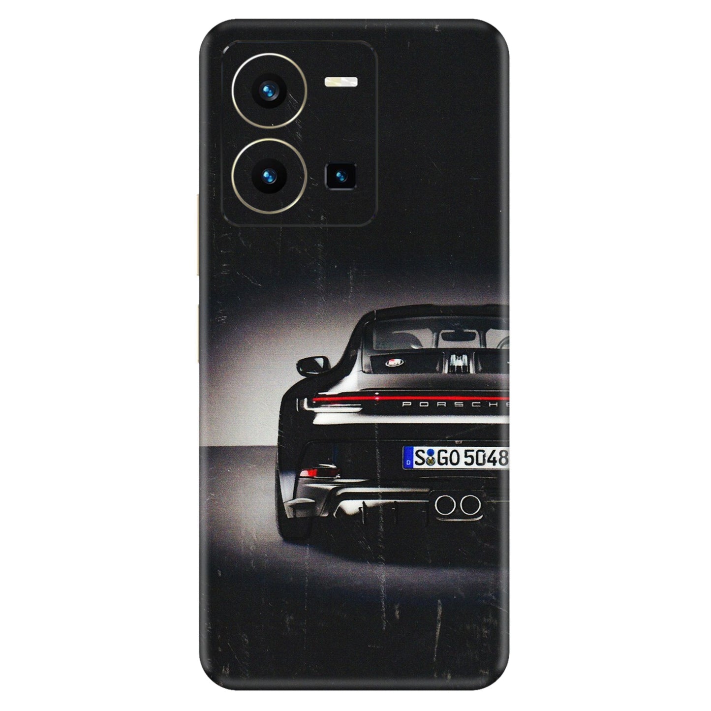VIVO Y Series Phone Skins (All Models) - New Black Porsche GT3 - 3D Embossed Finish (L-327) Vivo Y35 2022