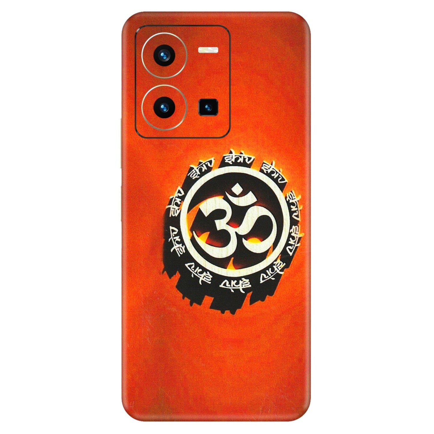 VIVO Y Series Phone Skins (All Models) - Aum Shiv Orange - 3D Embossed Finish (L-32) Vivo Y35 2022