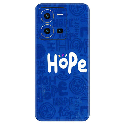 VIVO Y Series Phone Skins (All Models) - Hope Doodles Blue - 3D Embossed Finish (L-43) Vivo Y35 2022