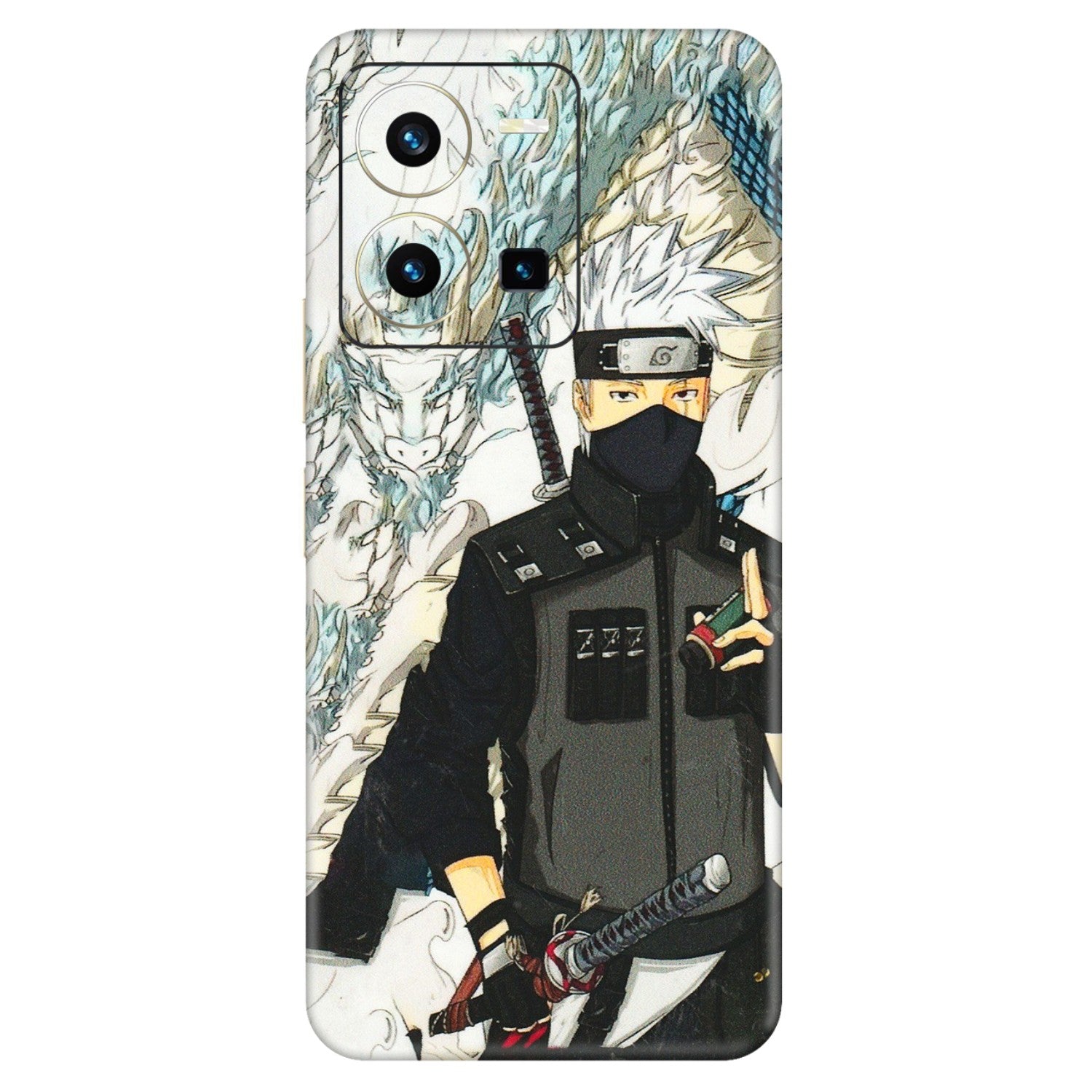 VIVO Y Series Phone Skins (All Models) - Kakashi Hatake Naruto Anime - 3D Embossed Finish (L-46) Vivo Y35 2022