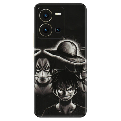 VIVO Y Series Phone Skins (All Models) - Black Luffy Hat - 3D Embossed Finish (L-57) Vivo Y35 2022