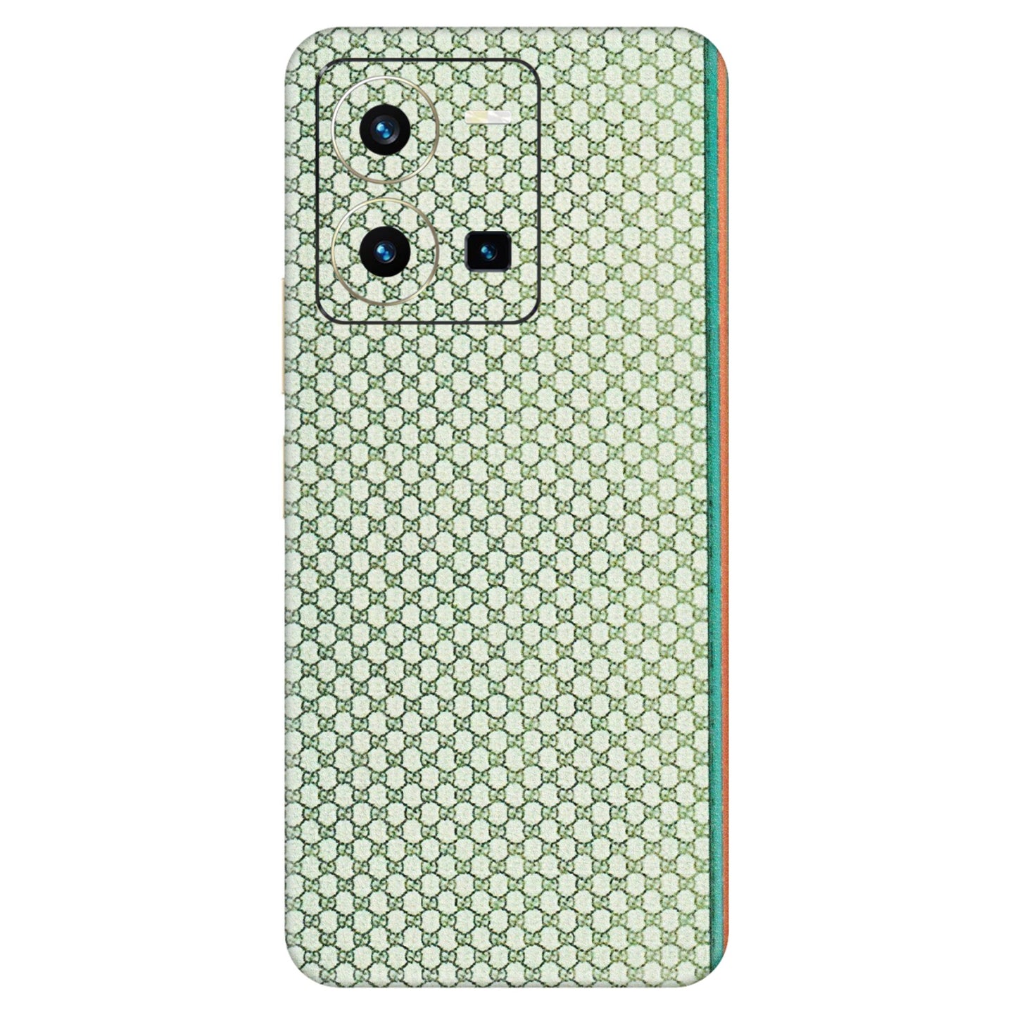 VIVO Y Series Phone Skins (All Models) - Gucci Fabric Pattern - 3D Embossed Finish (L-73) Vivo Y35 2022