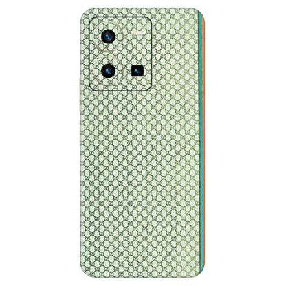 VIVO Y Series Phone Skins (All Models) - Gucci Fabric Pattern - 3D Embossed Finish (L-73) Vivo Y35 2022