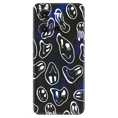 VIVO Y Series Phone Skins (All Models) - Distorted Smileys - 3D Embossed Finish (L-92) Vivo Y35 2022