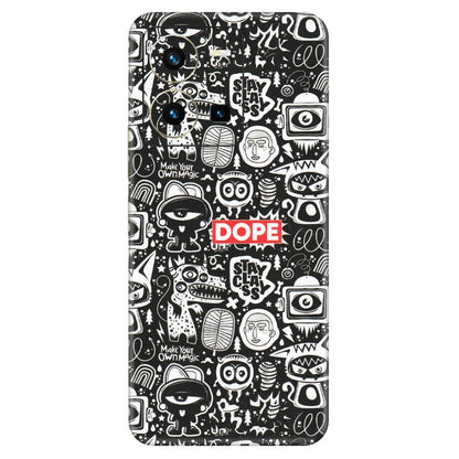 VIVO Y Series Phone Skins (All Models) - Dope Stay Classy Black Doodles - Matte Finish (M-126) Vivo Y35 2022