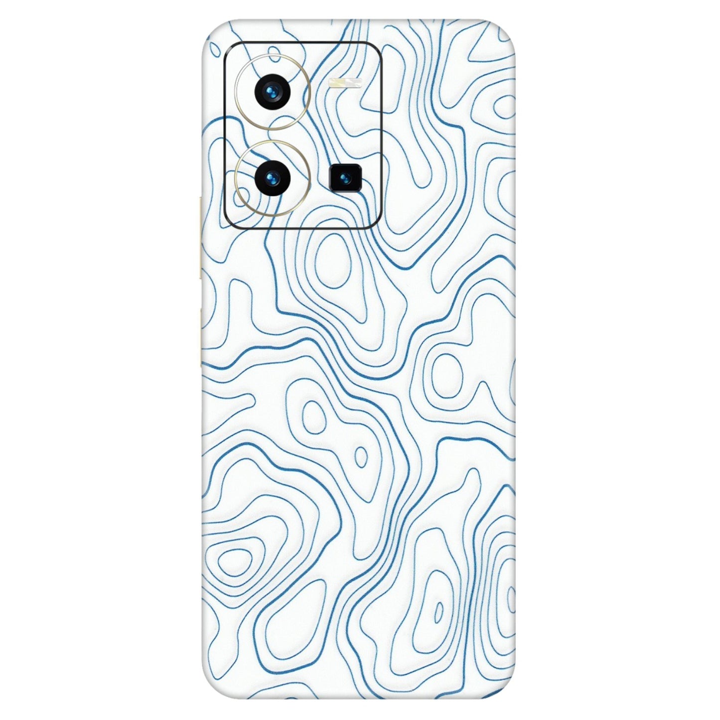 VIVO Y Series Phone Skins (All Models) - Blue And White Swirls - Matte Finish (M-139) Vivo Y35 2022