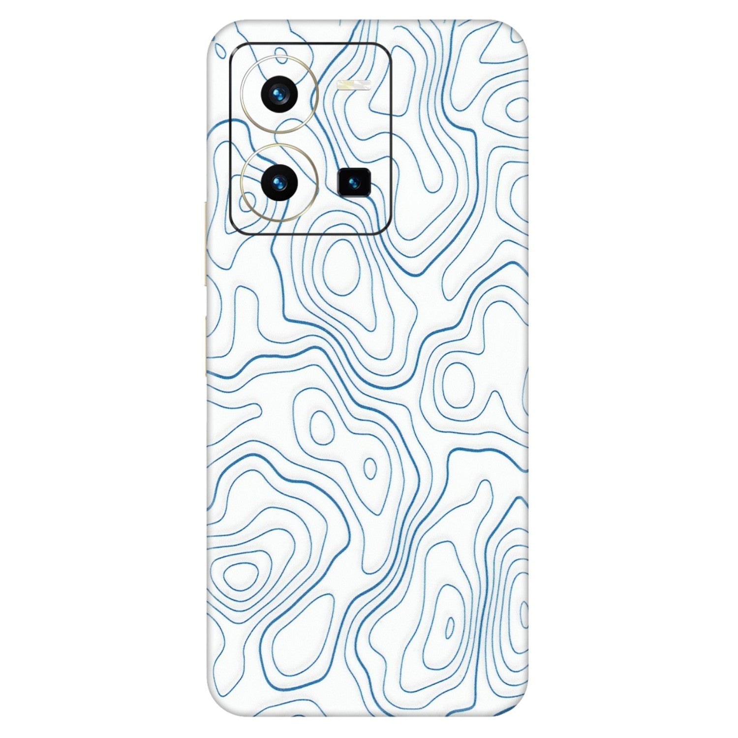 VIVO Y Series Phone Skins (All Models) - Blue And White Swirls - Matte Finish (M-139) Vivo Y35 2022