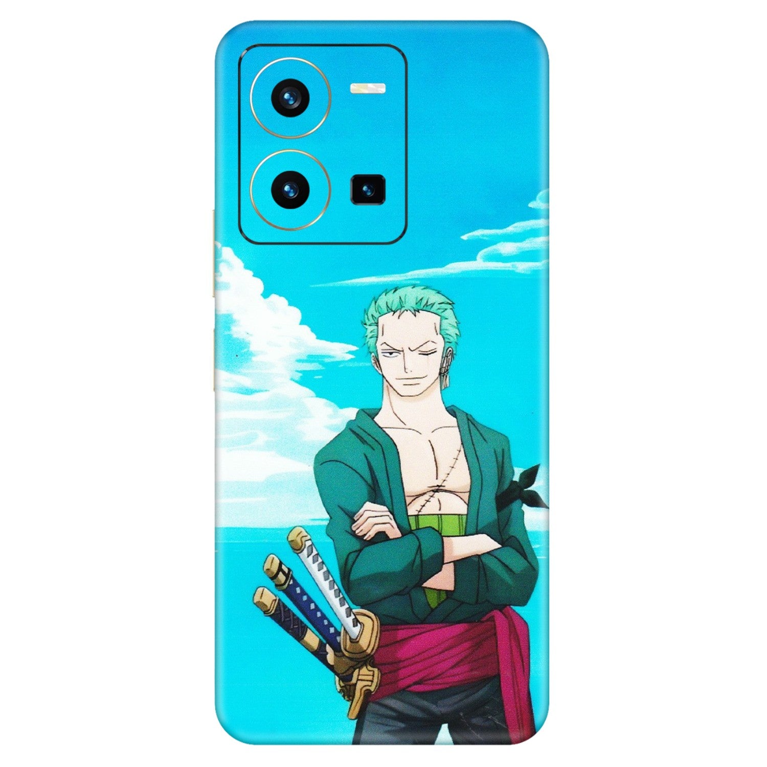 VIVO Y Series Phone Skins (All Models) - Cool Swordman Zoro Anime - Matte Finish (M-143) Vivo Y35 2022
